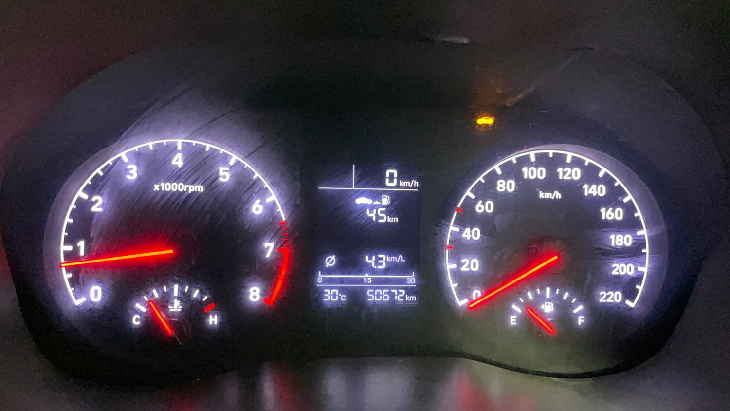 Used 2018 Hyundai Verna EX 1.4 VTVT Petrol Manual interior CLUSTERMETER VIEW