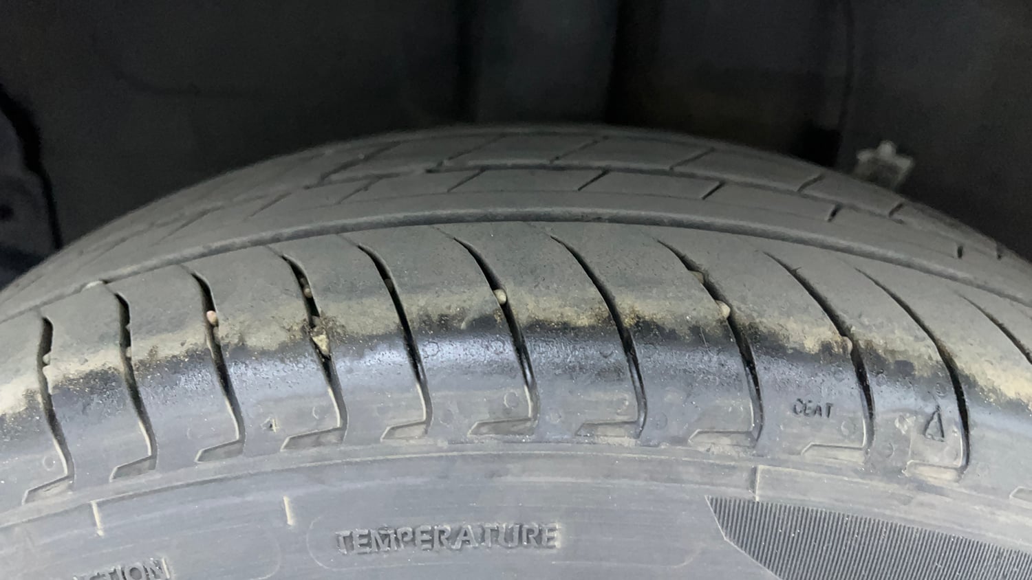 Used 2024 Hyundai Exter SX 1.2 MT Dual Tone Petrol Manual tyres RIGHT REAR TYRE TREAD VIEW