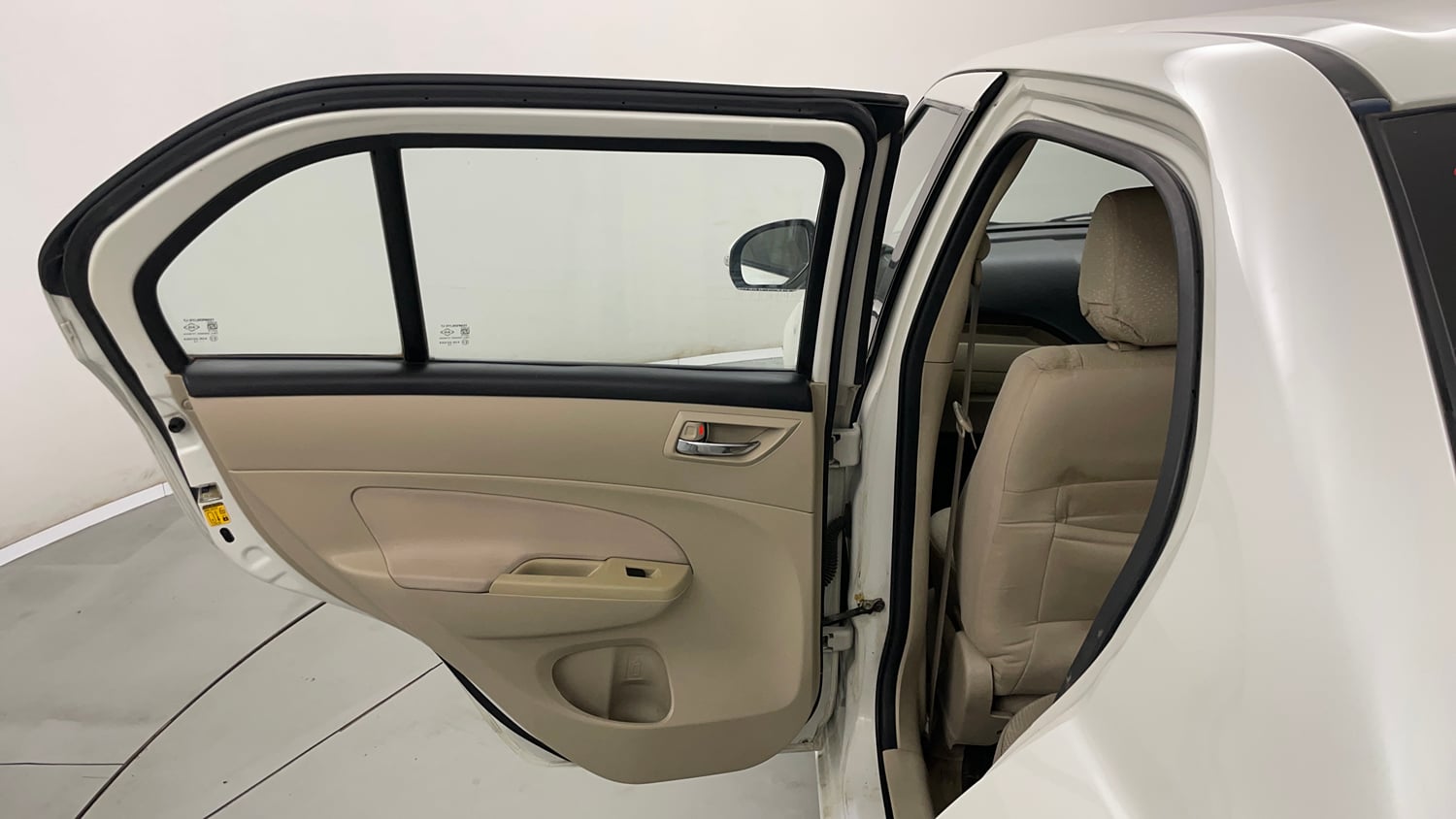 Used 2013 Maruti Suzuki Swift Dzire VXI Petrol Manual interior LEFT REAR DOOR OPEN VIEW
