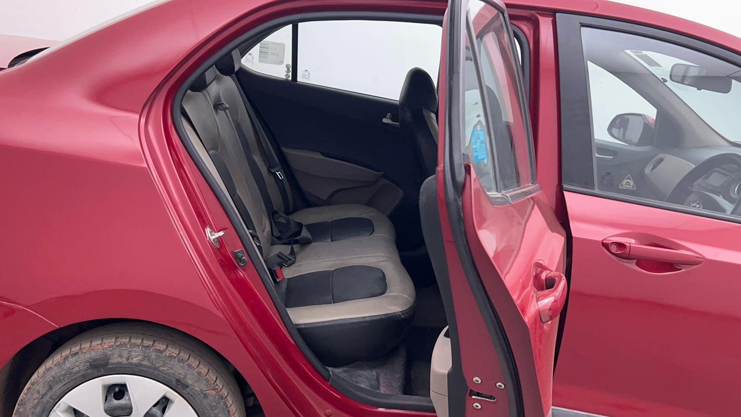 Used 2014 Hyundai Xcent S 1.2 Petrol Manual interior RIGHT SIDE REAR DOOR CABIN VIEW