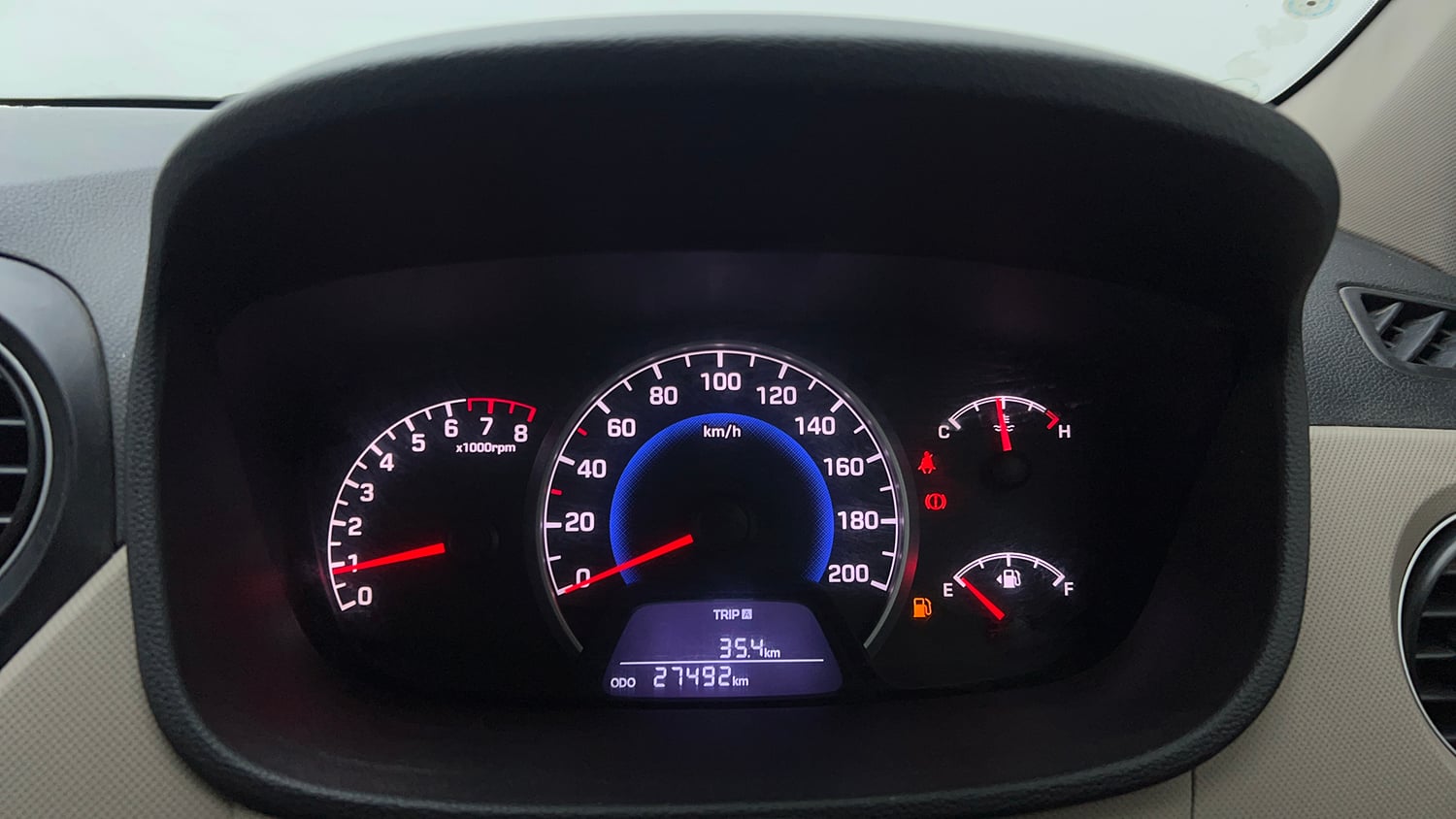 Used 2018 Hyundai Grand i10 Magna 1.2 Kappa VTVT Petrol Manual interior CLUSTERMETER VIEW