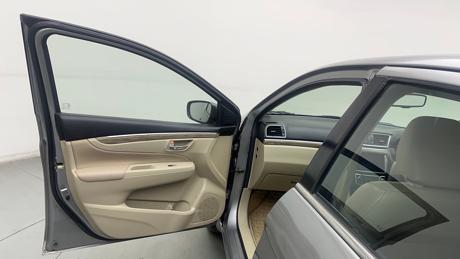 Used 2021 Maruti Suzuki Ciaz Alpha 1.5 AT Petrol Automatic interior LEFT FRONT DOOR OPEN VIEW