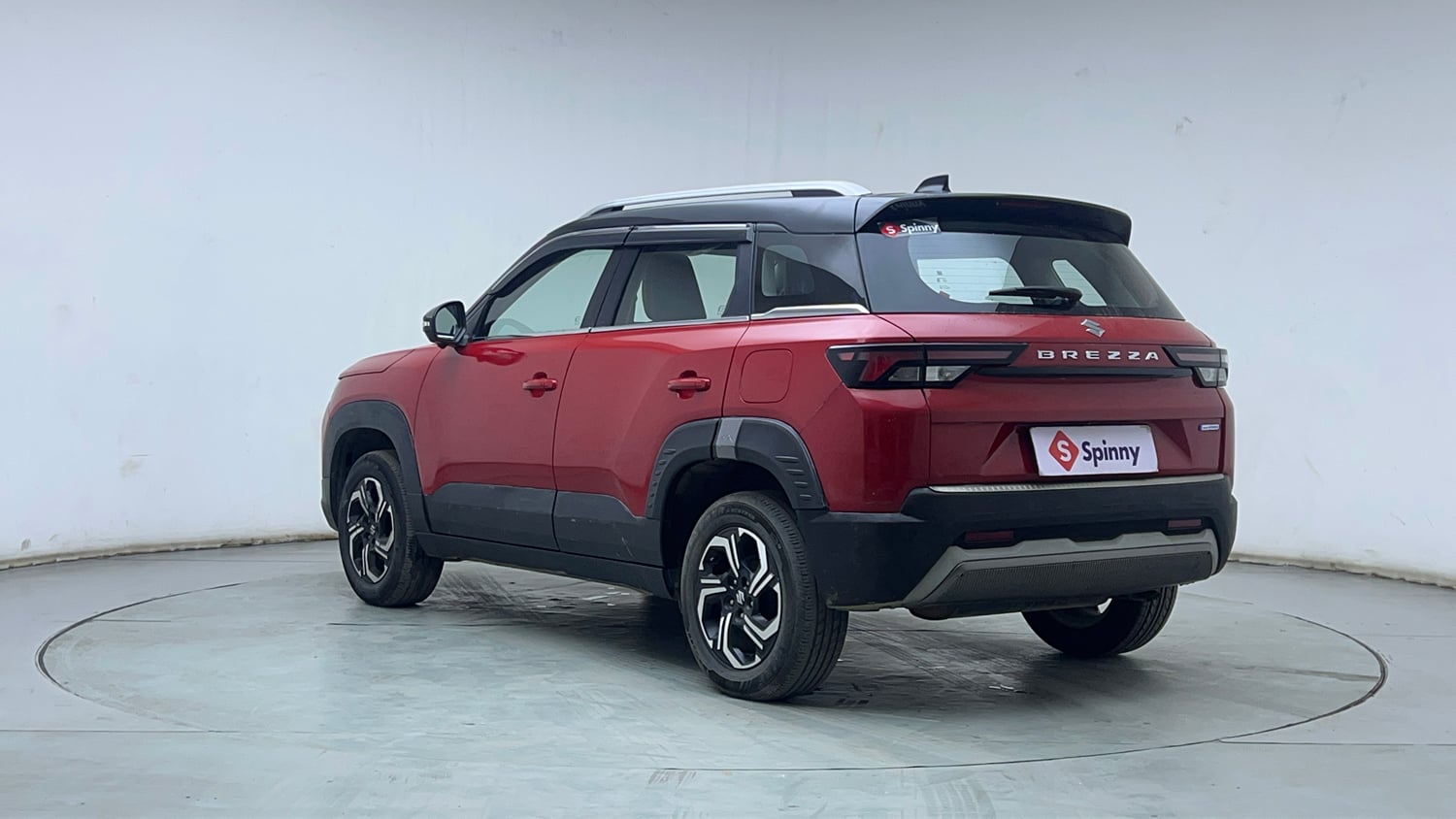 Used 2023 Maruti Suzuki Brezza Zxi Plus Dual Tone Petrol Manual exterior LEFT REAR CORNER VIEW