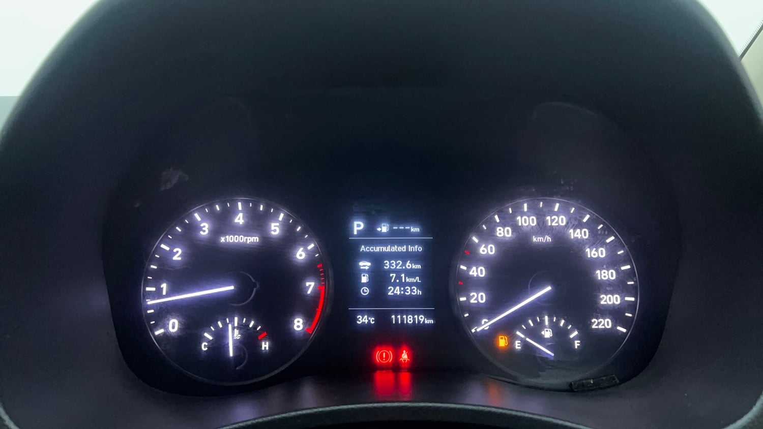 Used 2018 Hyundai Verna SX (O) 1.6 VTVT AT Petrol Automatic interior CLUSTERMETER VIEW