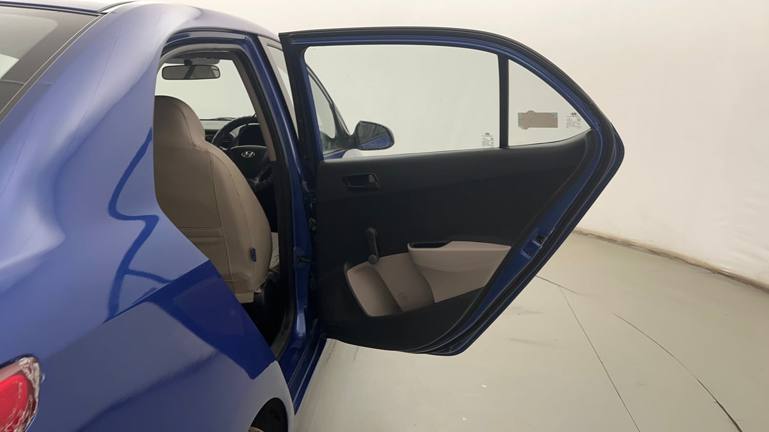 Used 2015 Hyundai Xcent Base 1.2 Petrol Manual interior RIGHT REAR DOOR OPEN VIEW