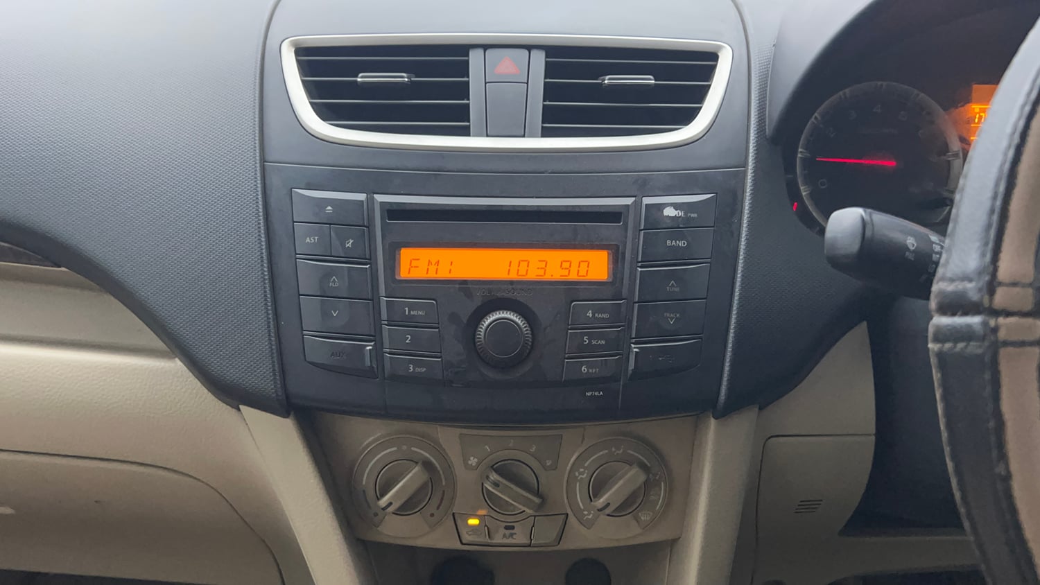 Used 2013 Maruti Suzuki Swift Dzire VXI Petrol Manual interior MUSIC SYSTEM & AC CONTROL VIEW