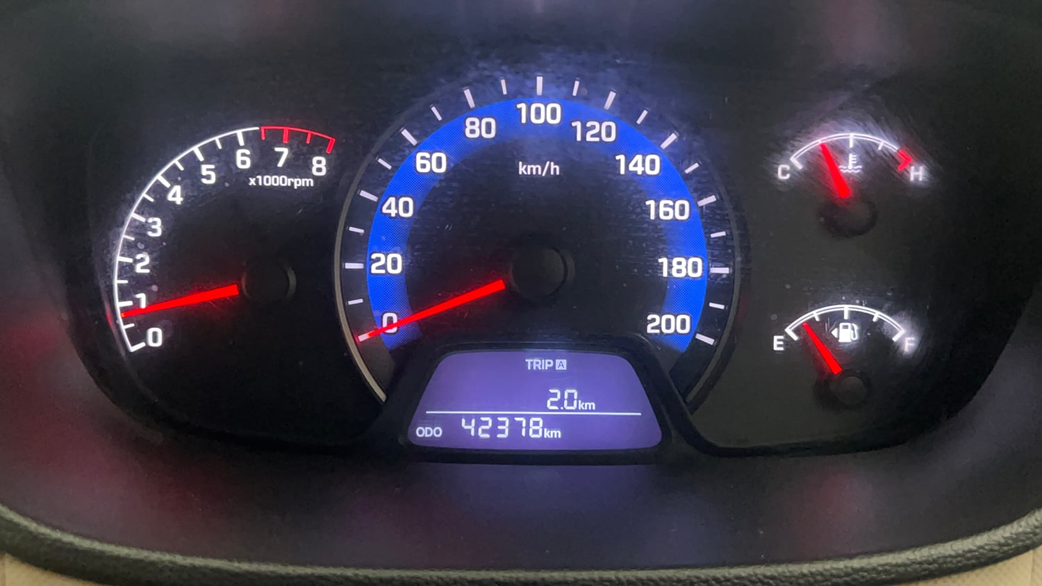 Used 2015 Hyundai Xcent Base 1.2 Petrol Manual interior CLUSTERMETER VIEW