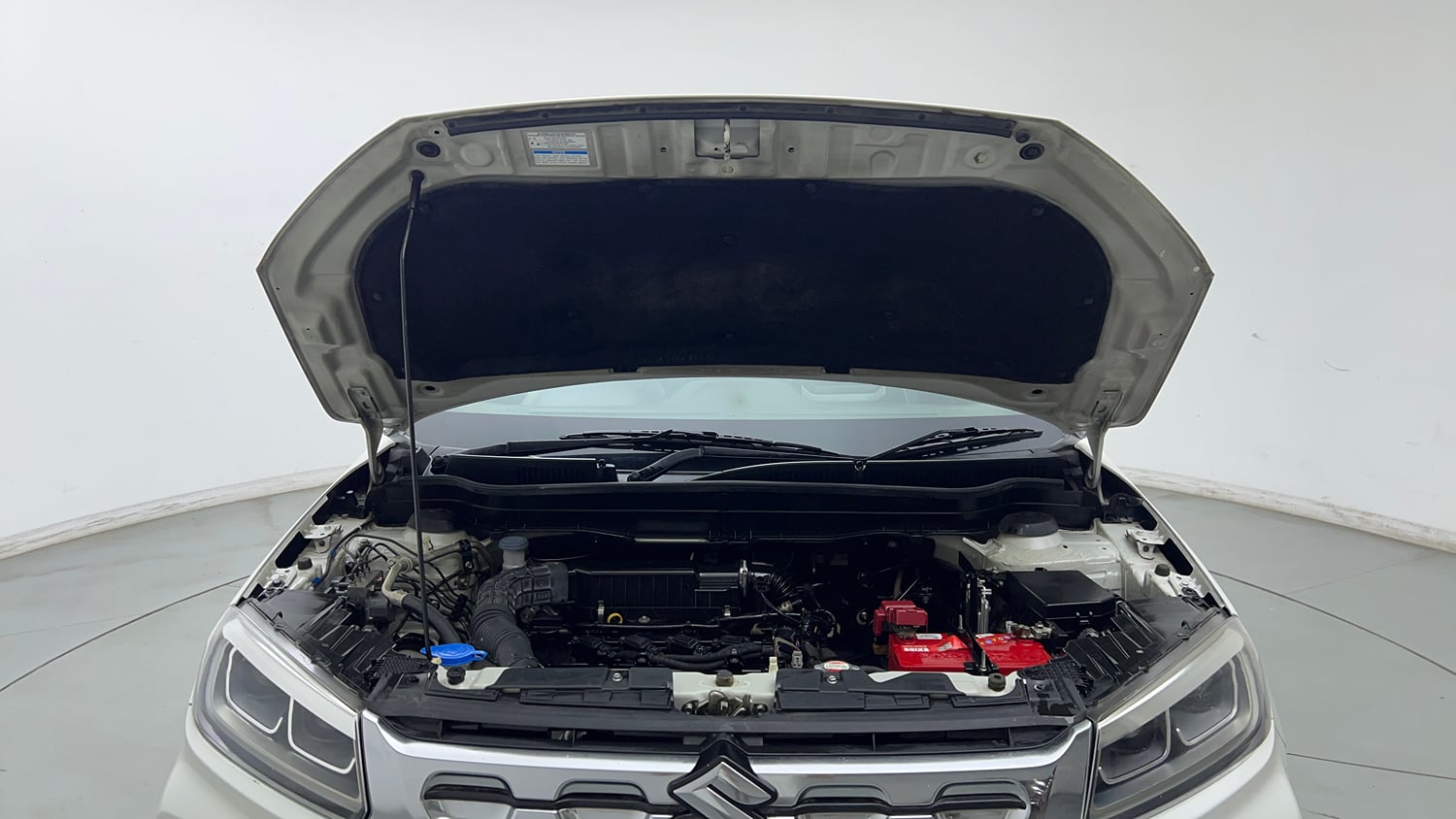 Used 2021 Maruti Suzuki Vitara Brezza ZXi AT SHVS Petrol Automatic engine ENGINE & BONNET OPEN FRONT VIEW