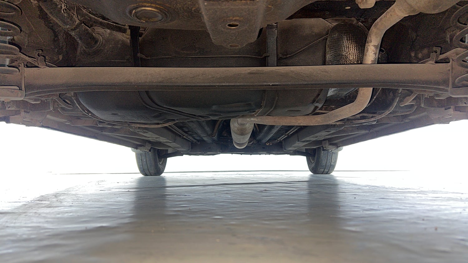 Used 2015 Maruti Suzuki Swift Dzire VXI Petrol Manual extra REAR UNDERBODY VIEW (TAKEN FROM REAR)