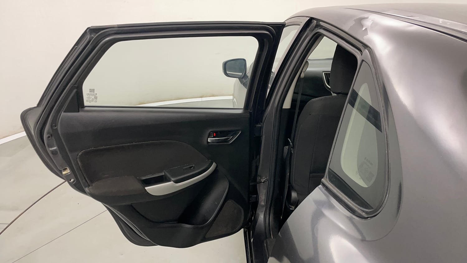 Used 2016 Maruti Suzuki Baleno Delta 1.2 Petrol Manual interior LEFT REAR DOOR OPEN VIEW