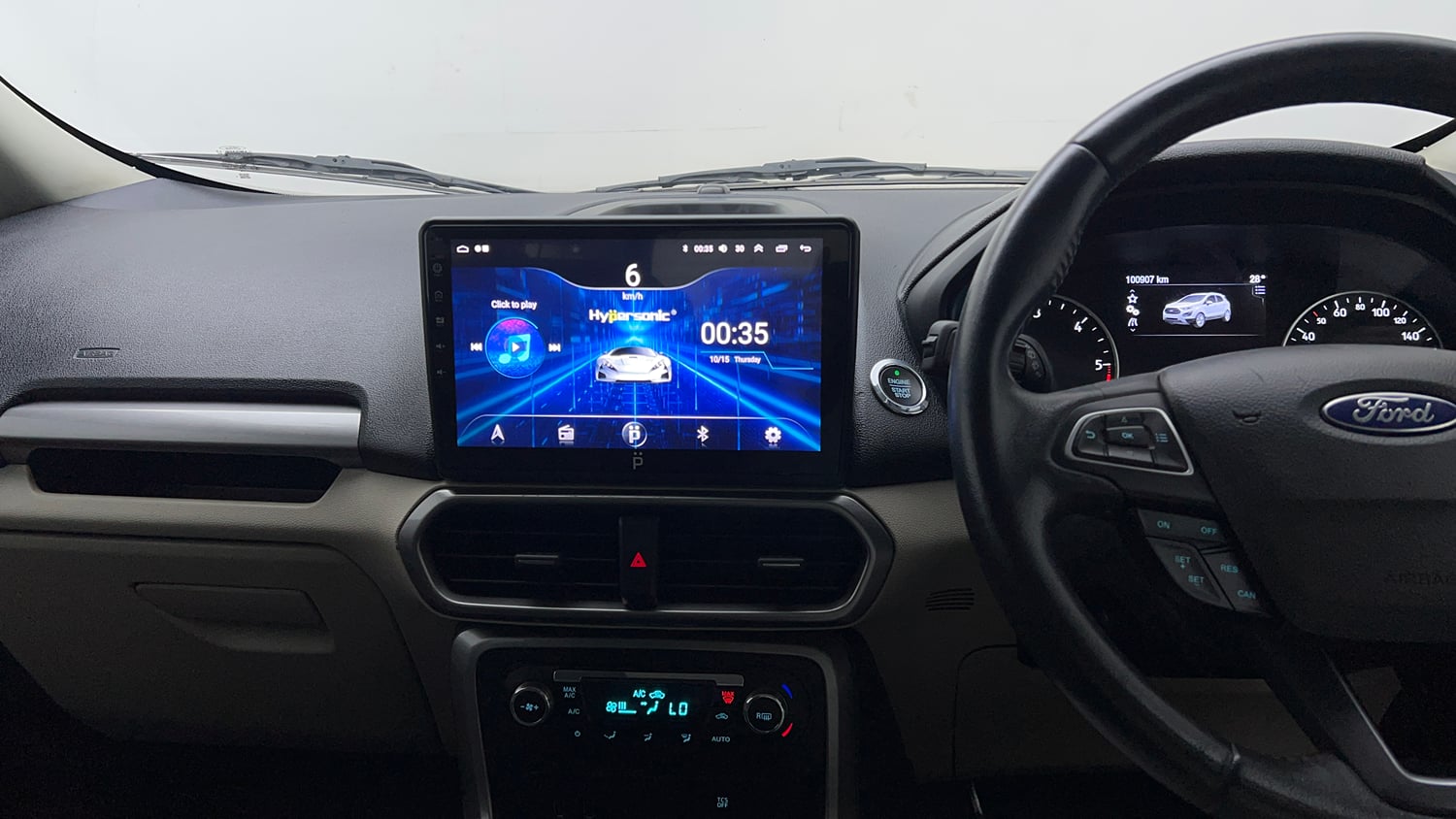 Used 2021 Ford EcoSport Titanium 1.5L TDCi Diesel Manual interior MUSIC SYSTEM & AC CONTROL VIEW