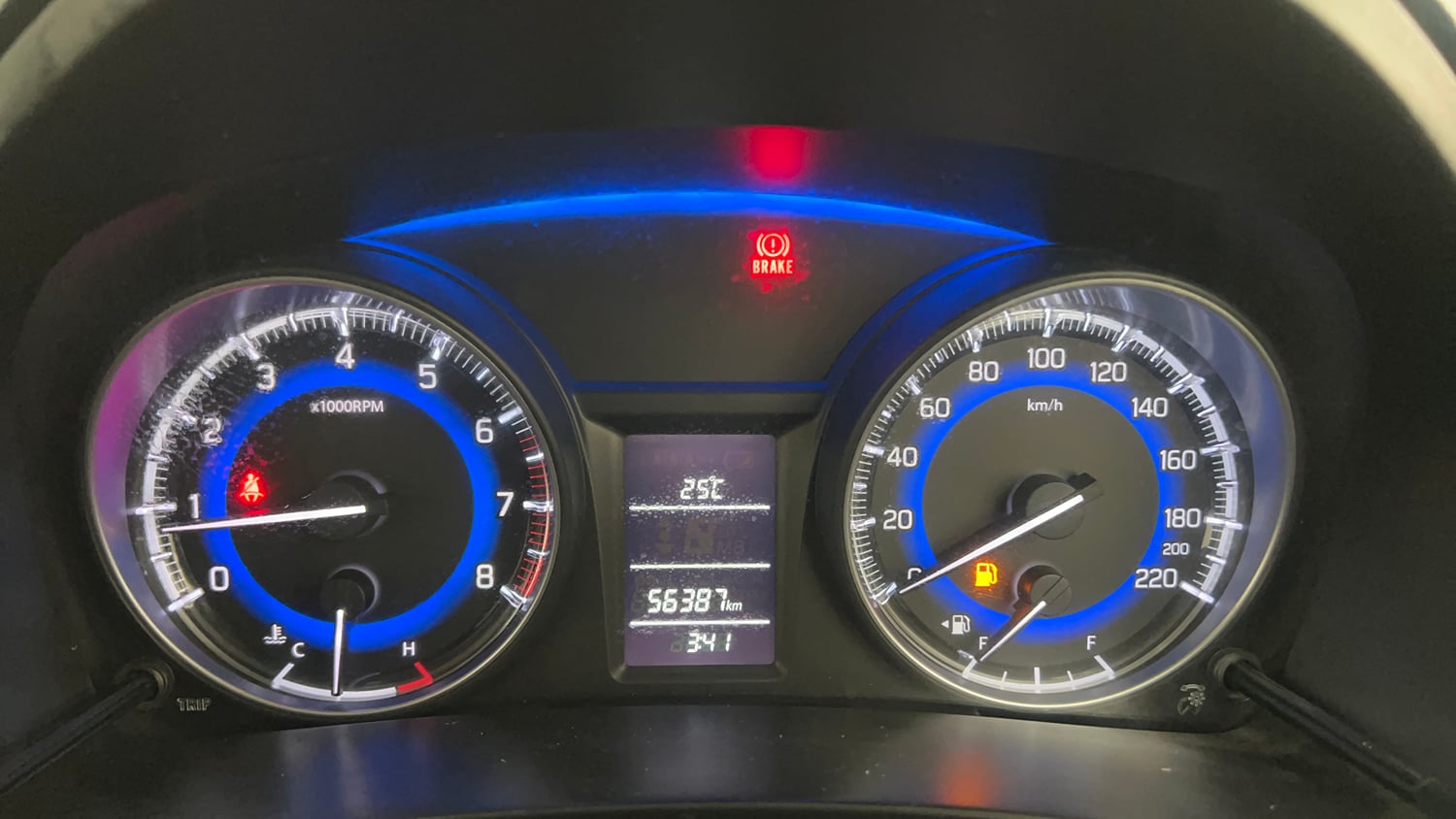 Used 2016 Maruti Suzuki Baleno Delta Petrol+CNG (Outside Fitted) Cng Manual interior CLUSTERMETER VIEW