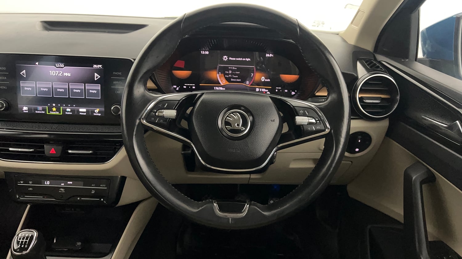 Used 2023 Skoda Slavia Style 1.0L TSI MT Petrol Manual interior STEERING VIEW