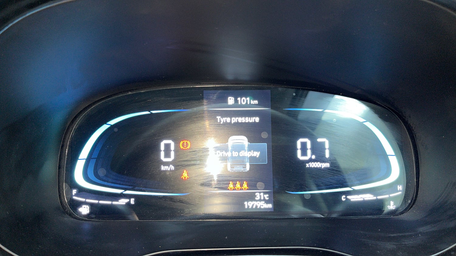 Used 2024 Hyundai Exter SX 1.2 MT Dual Tone Petrol Manual interior CLUSTERMETER VIEW