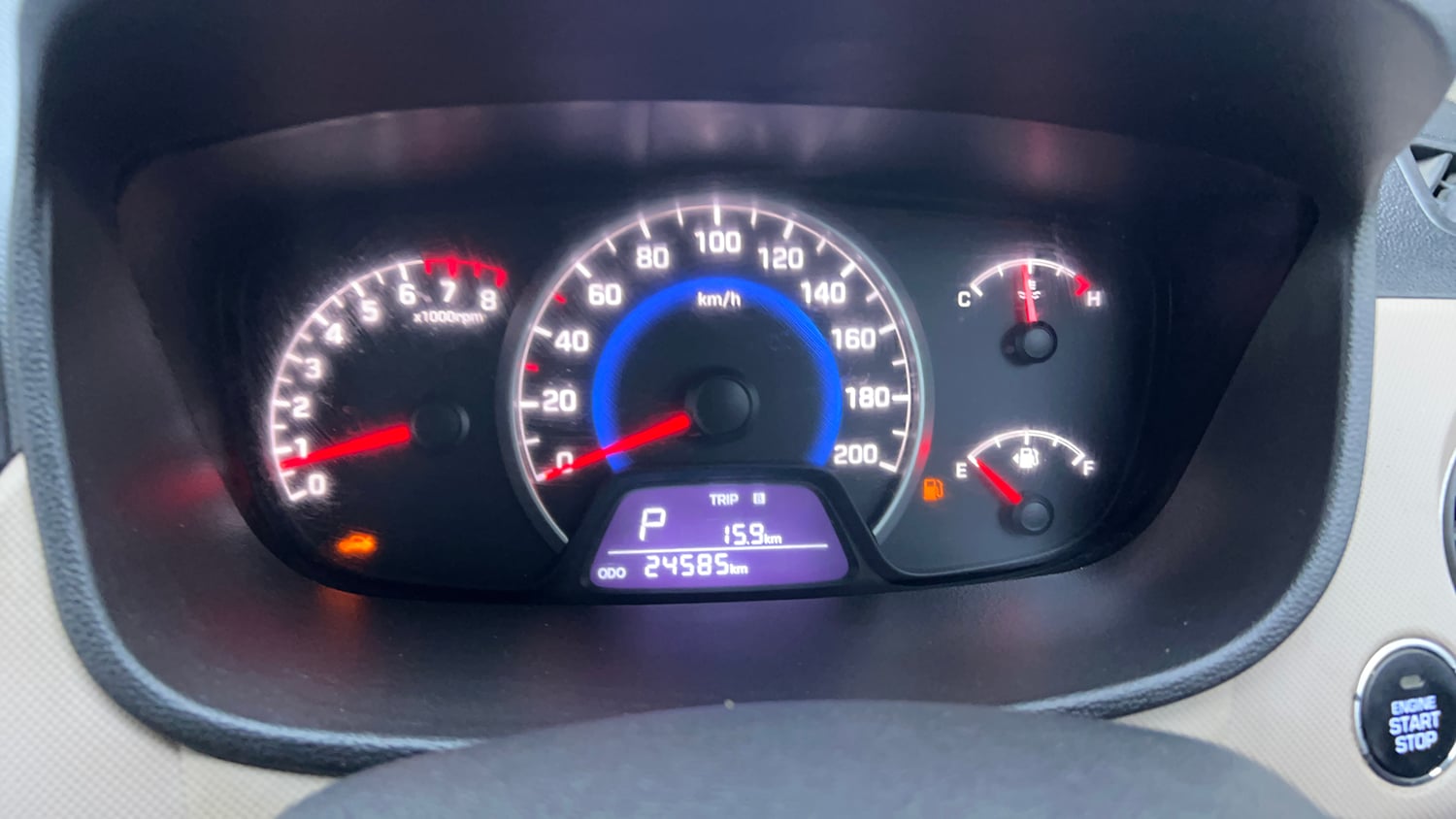 Used 2015 Hyundai Grand i10 Asta AT 1.2 Kappa VTVT Petrol Automatic interior CLUSTERMETER VIEW
