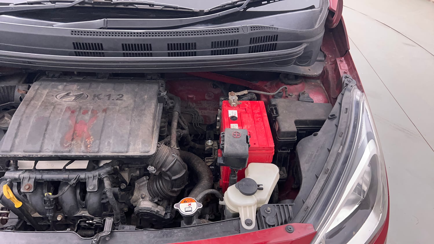 Used 2014 Hyundai Xcent S 1.2 Petrol Manual engine ENGINE LEFT SIDE VIEW