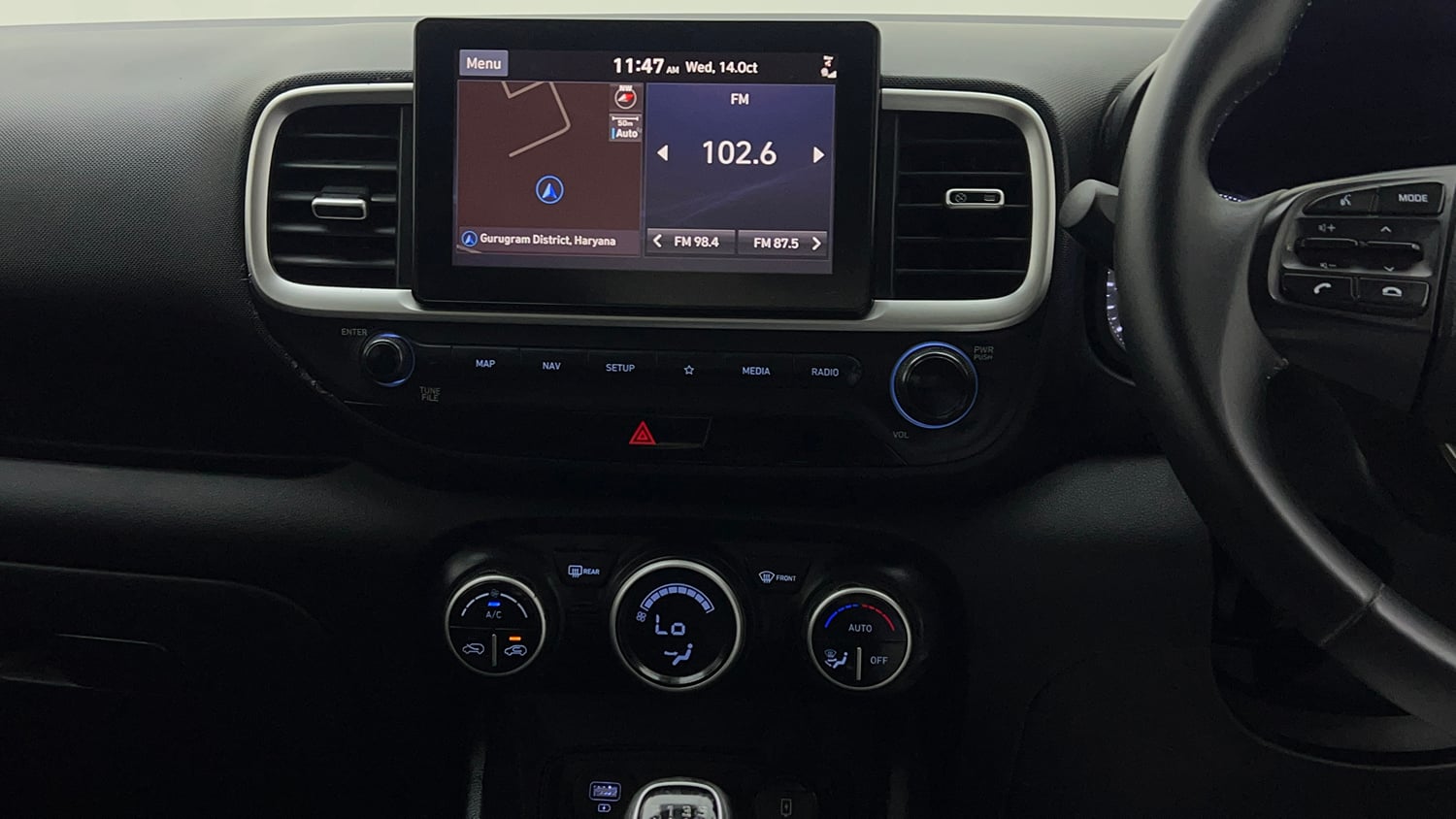 Used 2019 hyundai Venue SX 1.0 (O) Turbo Petrol Petrol Manual interior MUSIC SYSTEM & AC CONTROL VIEW