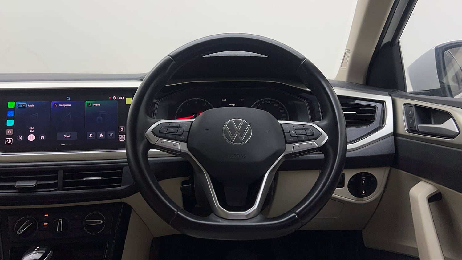 Used 2022 Volkswagen Virtus Highline 1.0 TSI AT Petrol Automatic interior STEERING VIEW