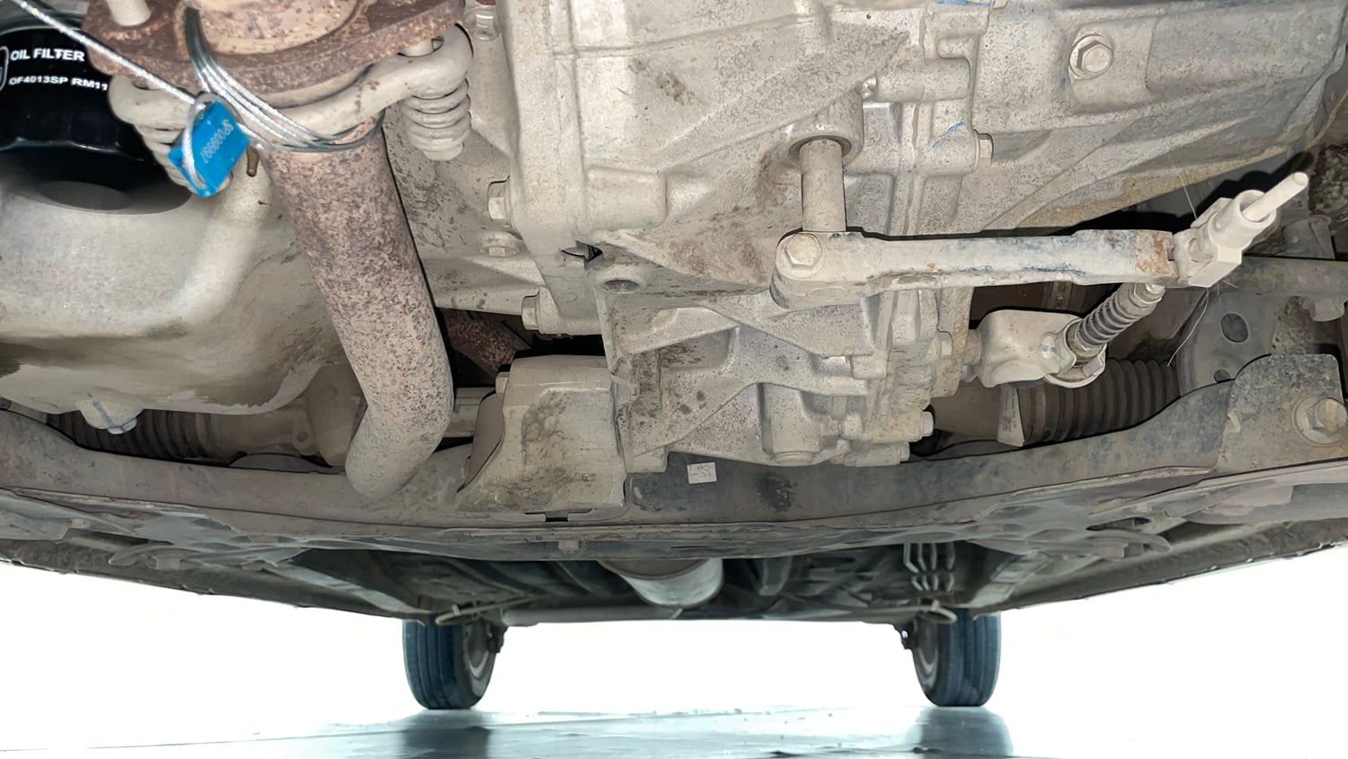 Used 2022 Maruti Suzuki Wagon R VXI 1.0 Petrol Manual extra FRONT LEFT UNDERBODY VIEW
