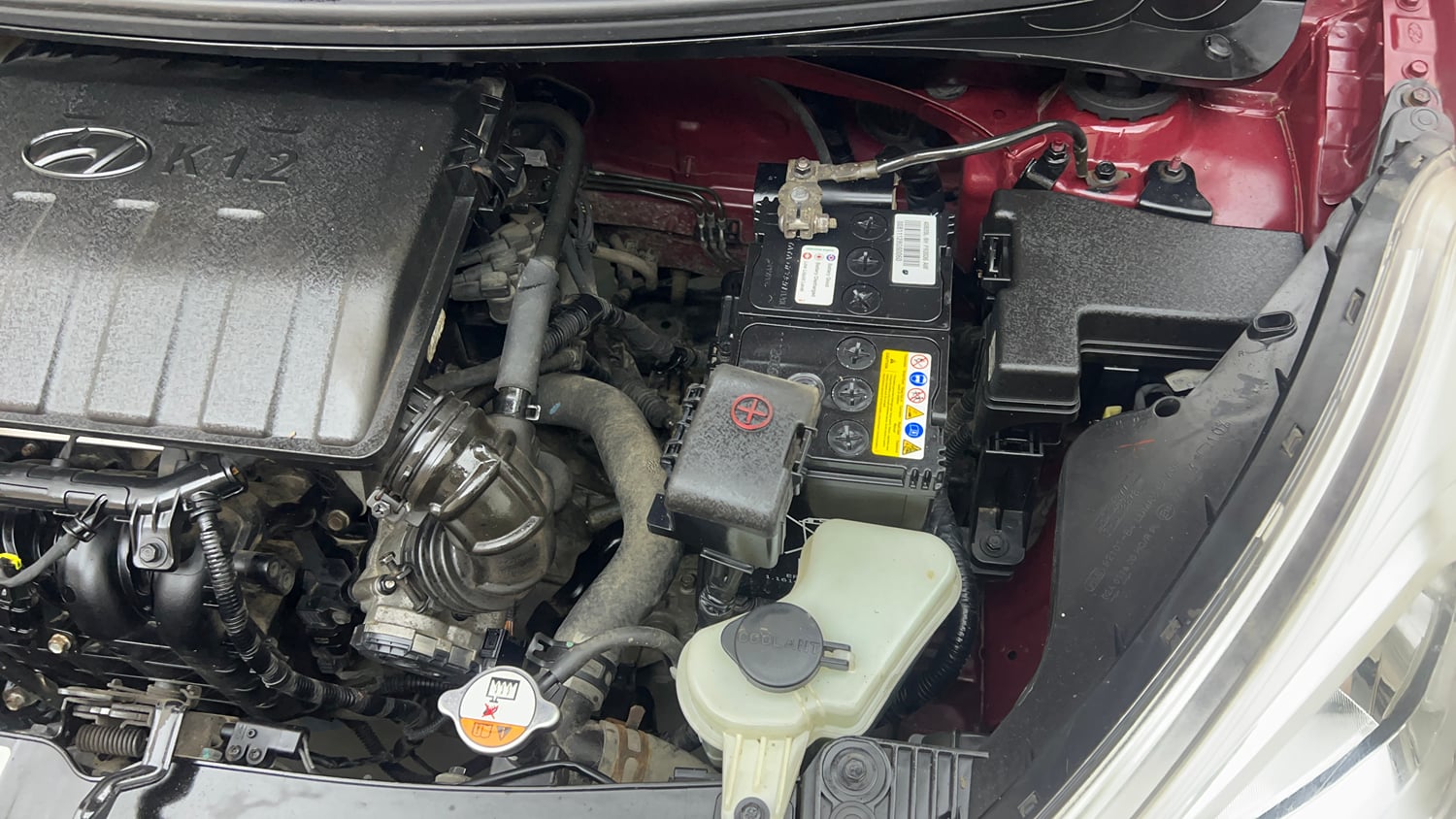 Used 2013 Hyundai Grand i10 Sportz 1.2 Kappa VTVT Petrol Manual engine ENGINE LEFT SIDE VIEW