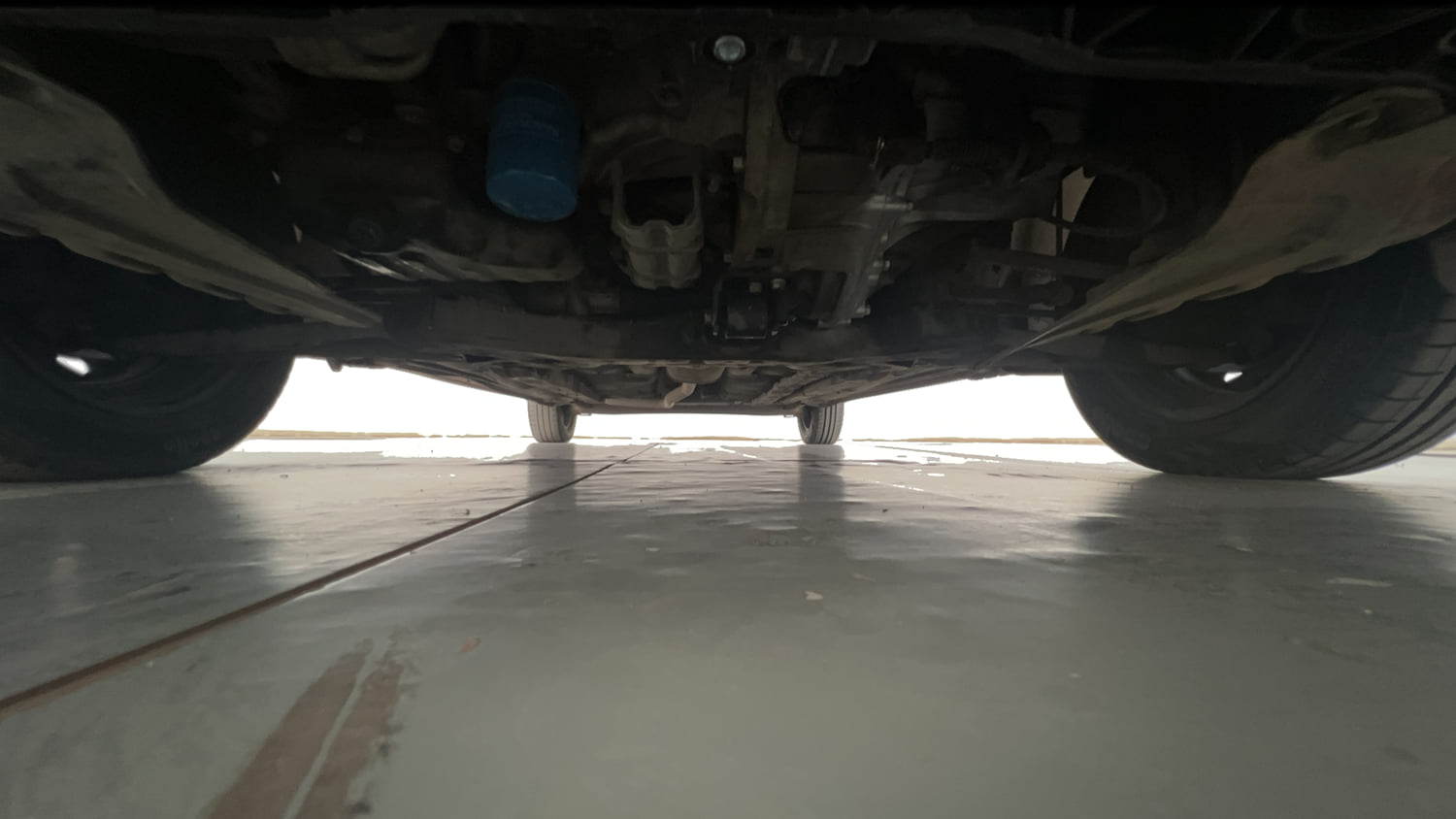 Used 2014 Hyundai Xcent S 1.2 Petrol Manual extra FRONT LEFT UNDERBODY VIEW