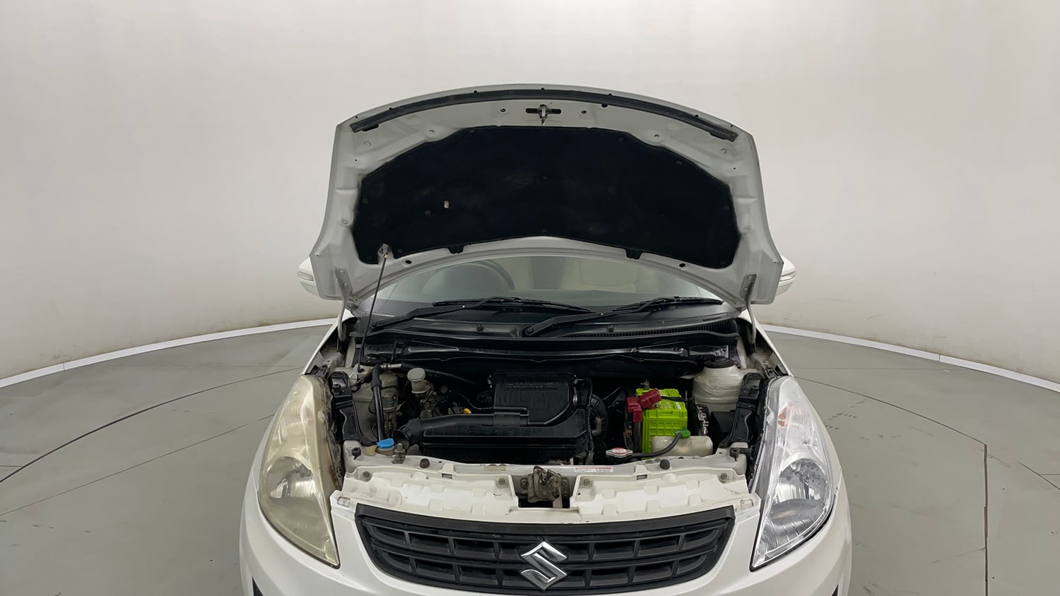 Used 2013 Maruti Suzuki Swift Dzire VXI Petrol Manual engine ENGINE & BONNET OPEN FRONT VIEW