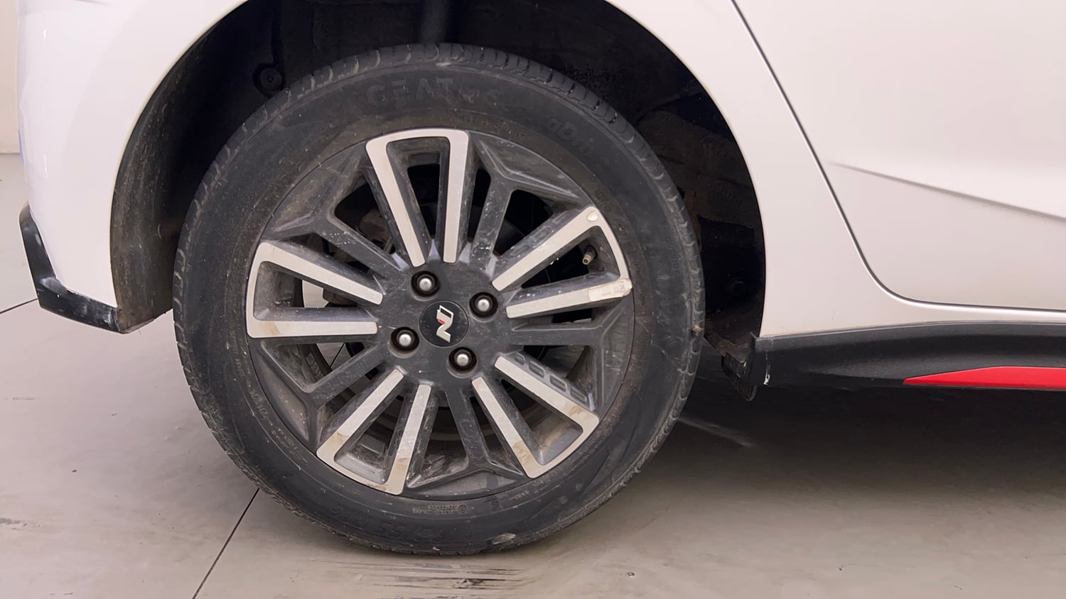 Used 2023 Hyundai i20 N Line N8 1.0 Turbo DCT Petrol Automatic tyres RIGHT REAR TYRE RIM VIEW