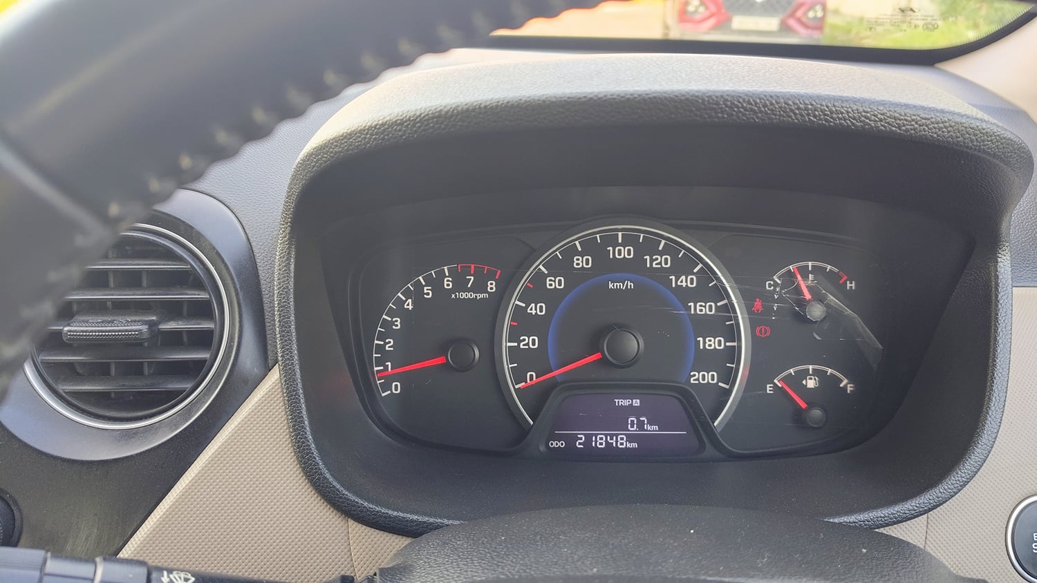 Used 2013 Hyundai Grand i10 Asta 1.2 Kappa VTVT Petrol Manual interior CLUSTERMETER VIEW