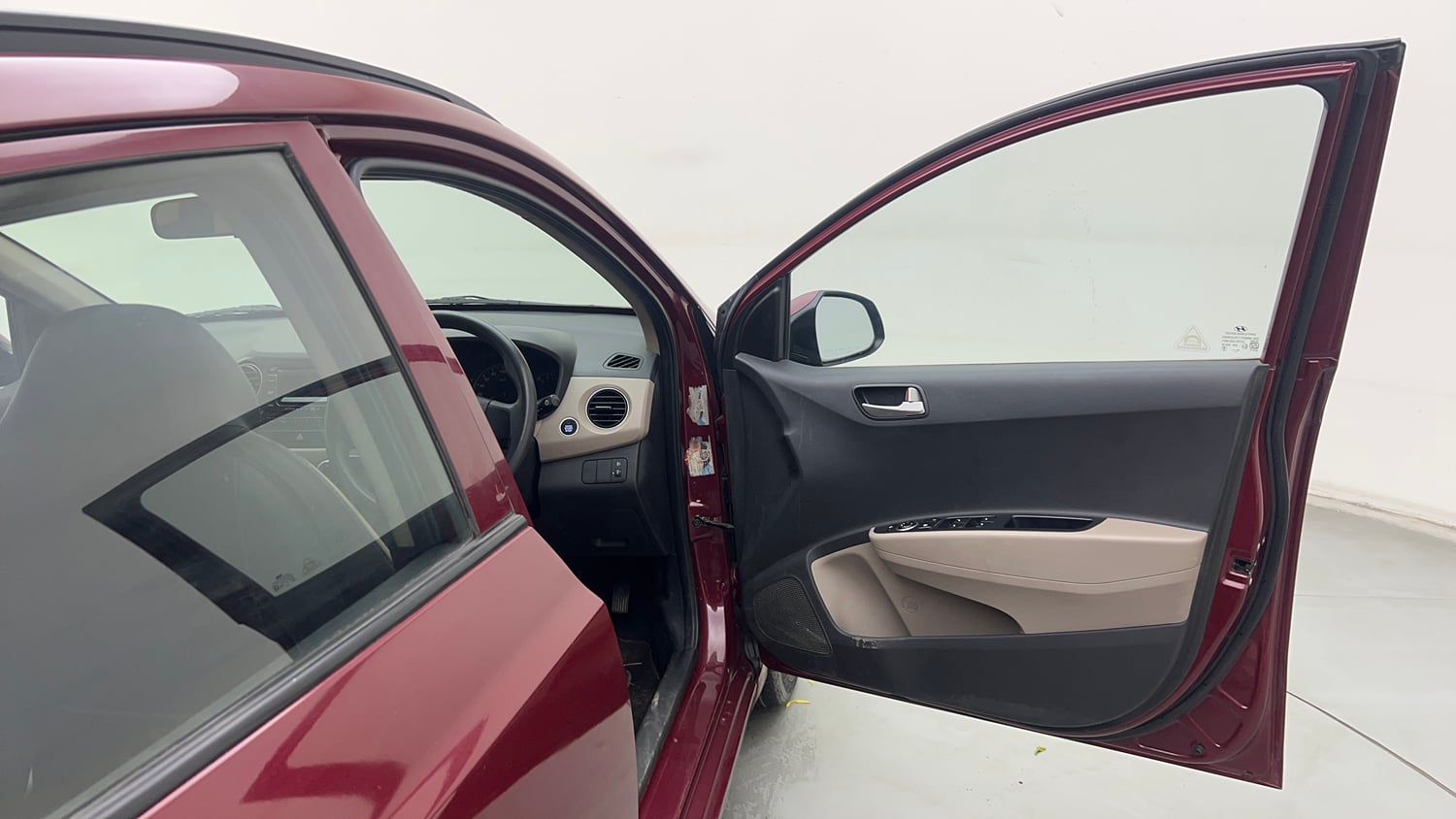 Used 2013 Hyundai Grand i10 Sportz 1.2 Kappa VTVT Petrol Manual interior RIGHT FRONT DOOR OPEN VIEW