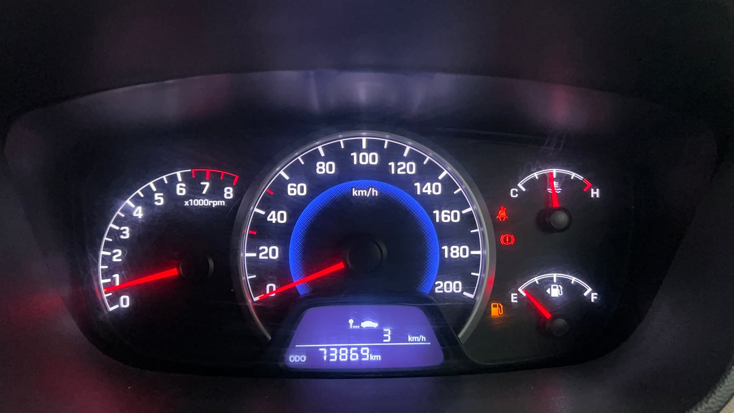 Used 2016 Hyundai Grand i10 Asta 1.2 Kappa VTVT (O) Petrol Manual interior CLUSTERMETER VIEW