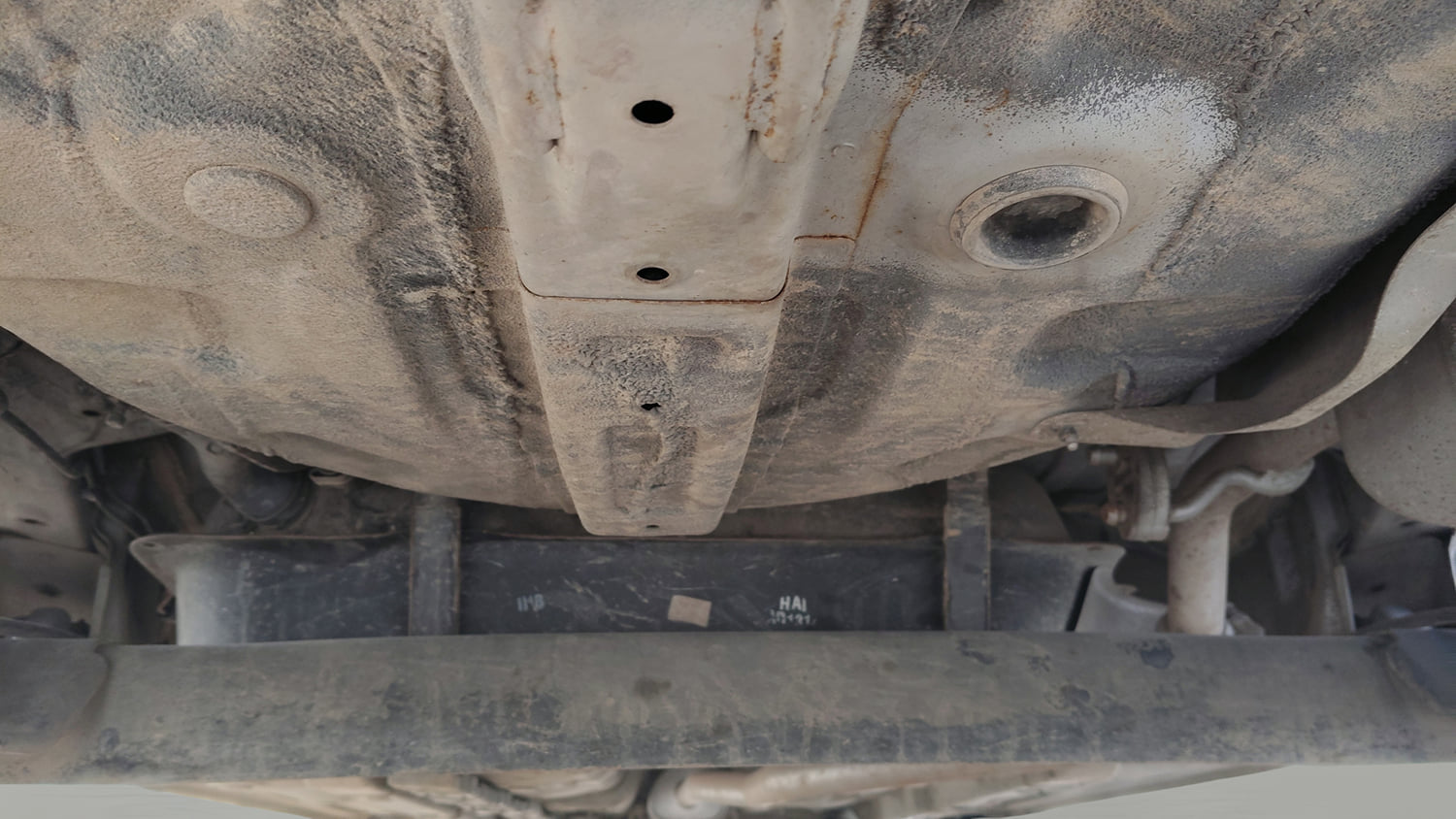 Used 2013 Hyundai Grand i10 Asta 1.2 Kappa VTVT Petrol Manual extra REAR UNDERBODY VIEW (TAKEN FROM REAR)