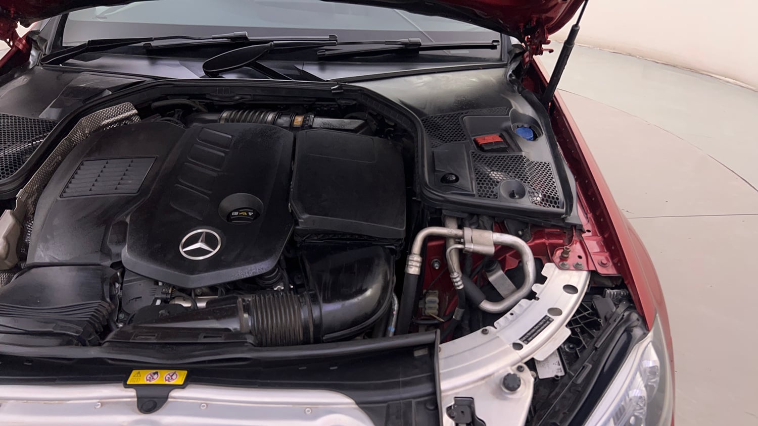 Used 2021 Mercedes-Benz C-Class C 300d AMG line Diesel Automatic engine ENGINE LEFT SIDE HINGE & APRON VIEW
