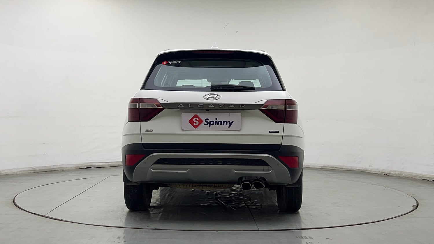 Used 2022 Hyundai Alcazar Signature (O) 6 STR 2.0 Petrol AT Petrol Automatic exterior BACK VIEW