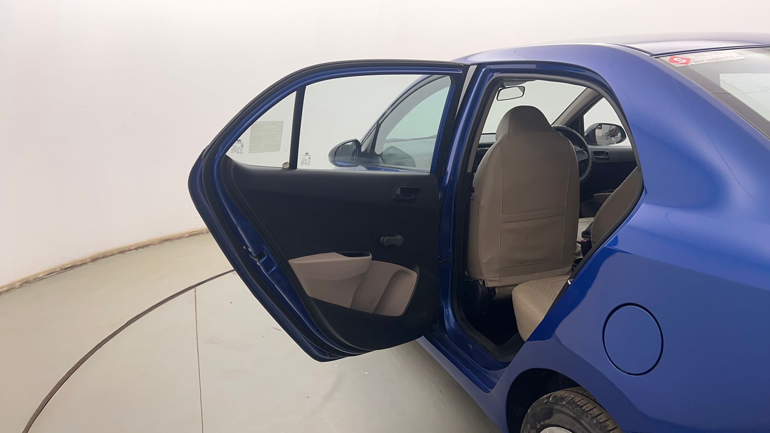 Used 2015 Hyundai Xcent Base 1.2 Petrol Manual interior LEFT REAR DOOR OPEN VIEW