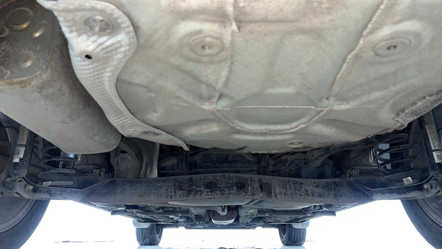 Used 2022 Volkswagen Virtus Highline 1.0 TSI AT Petrol Automatic extra REAR UNDERBODY VIEW (TAKEN FROM REAR)