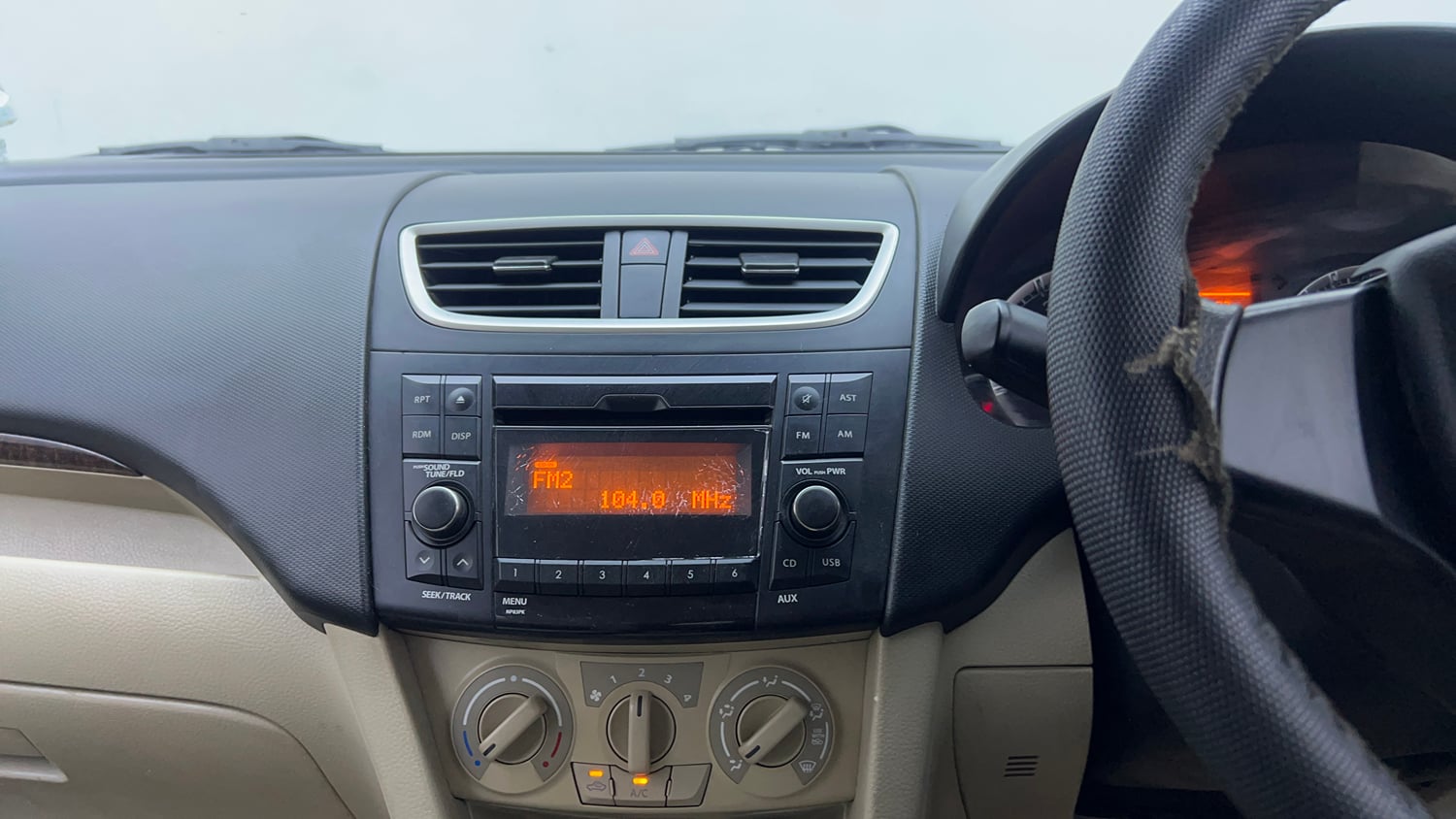 Used 2015 Maruti Suzuki Swift Dzire VXI Petrol Manual interior MUSIC SYSTEM & AC CONTROL VIEW