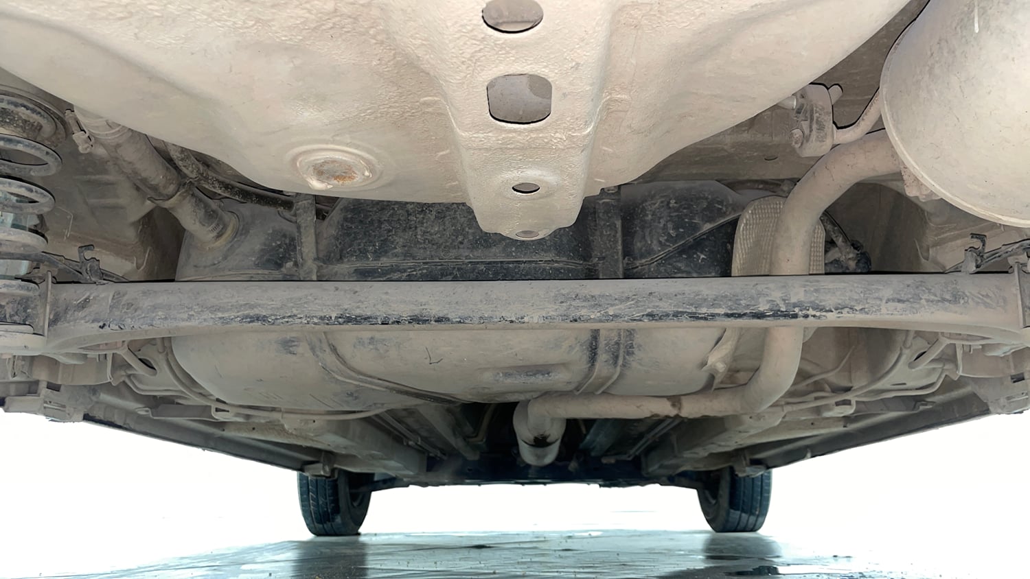 Used 2013 Maruti Suzuki Swift Dzire VXI Petrol Manual extra REAR UNDERBODY VIEW (TAKEN FROM REAR)