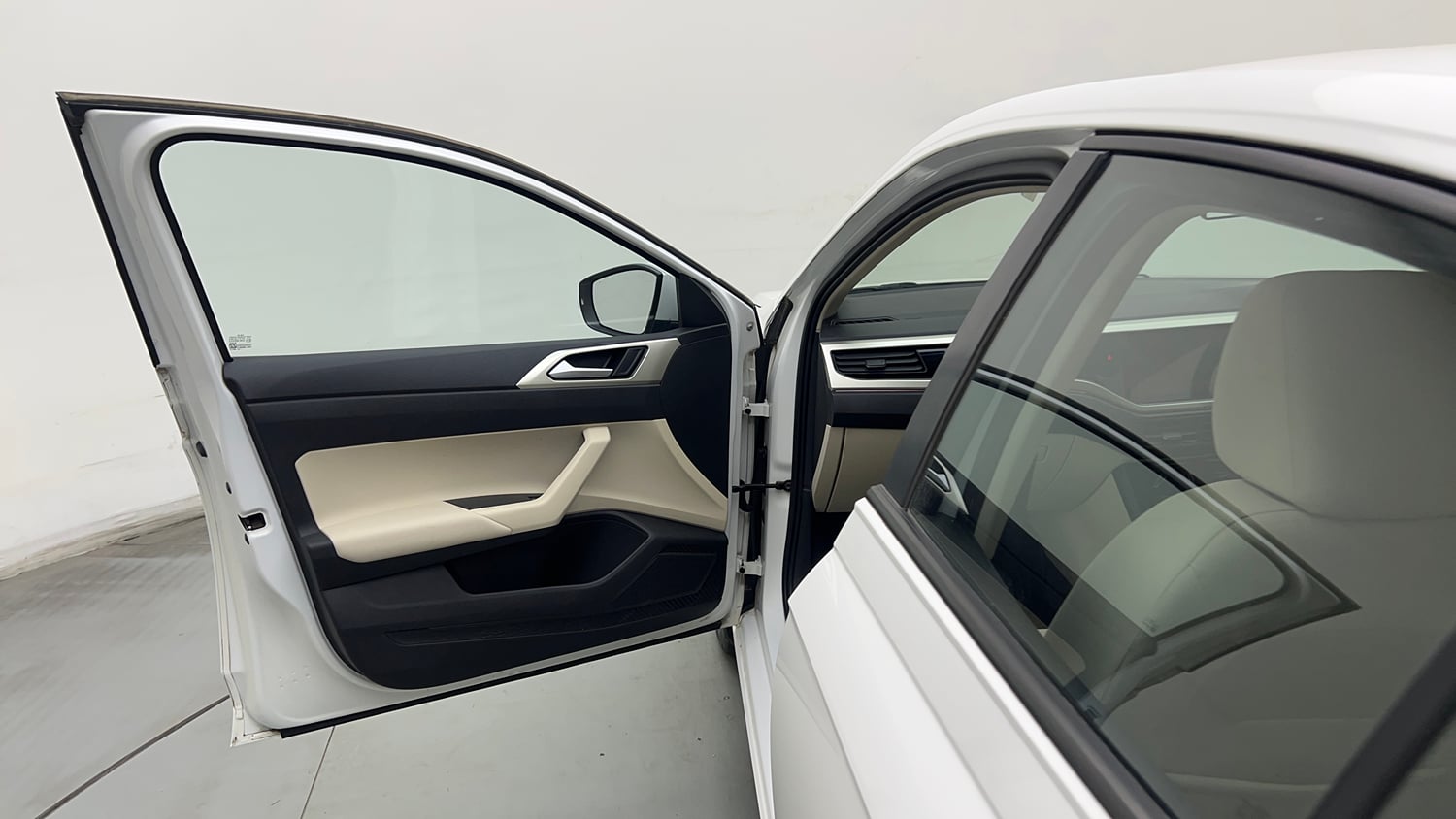 Used 2022 Volkswagen Virtus Highline 1.0 TSI AT Petrol Automatic interior LEFT FRONT DOOR OPEN VIEW