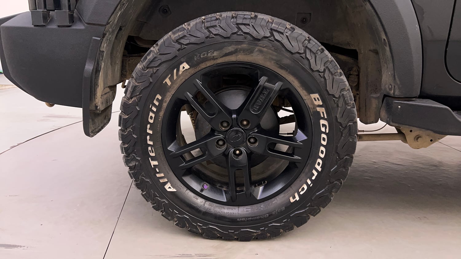 Used 2021 mahindra Thar LX Hard Top Petrol MT 4WD Petrol Manual tyres RIGHT REAR TYRE RIM VIEW
