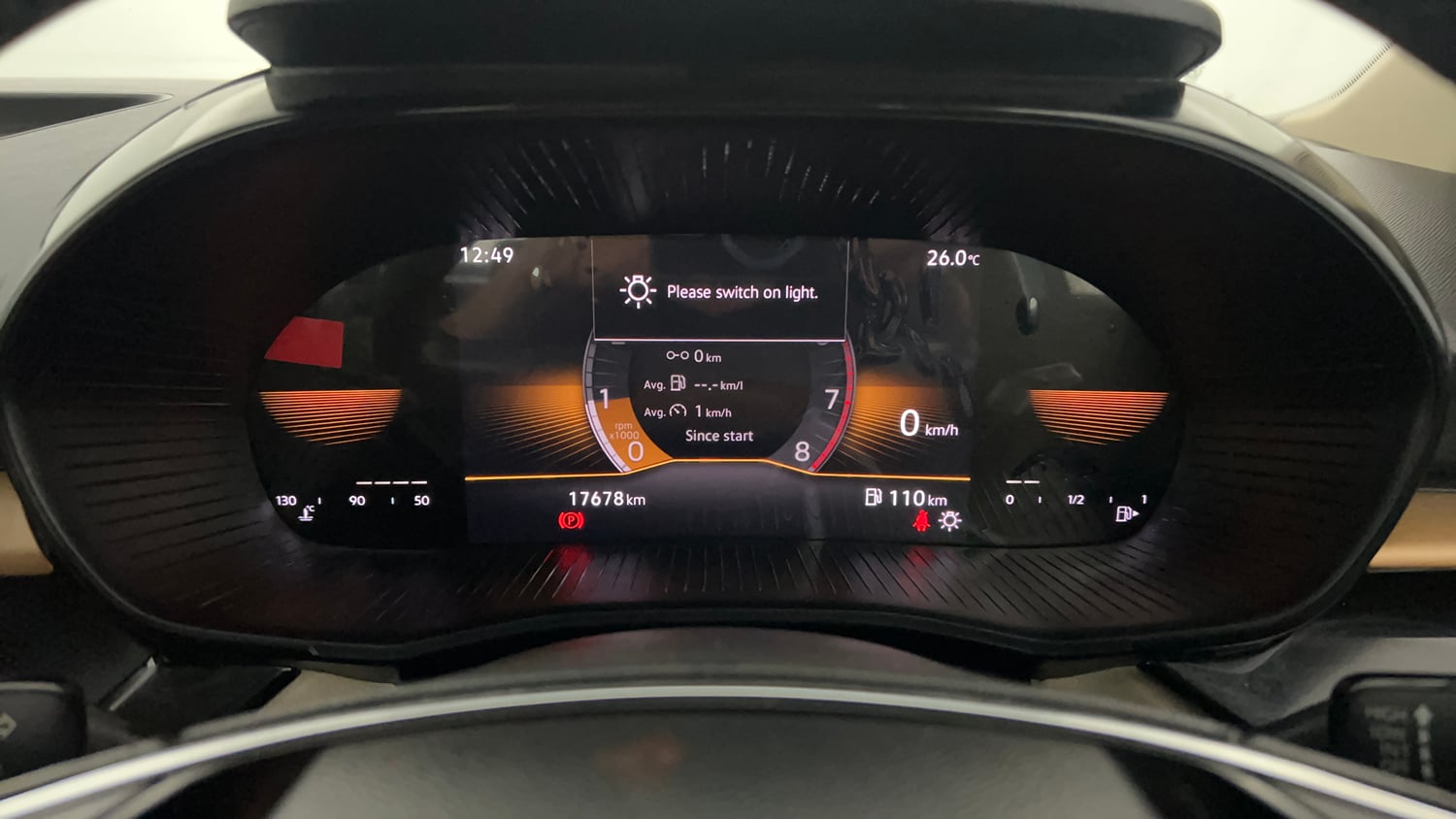 Used 2023 Skoda Slavia Style 1.0L TSI MT Petrol Manual interior CLUSTERMETER VIEW