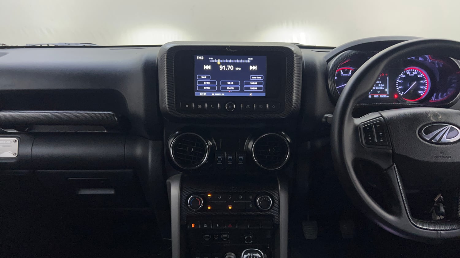 Used 2021 mahindra Thar LX Hard Top Petrol MT 4WD Petrol Manual interior MUSIC SYSTEM & AC CONTROL VIEW