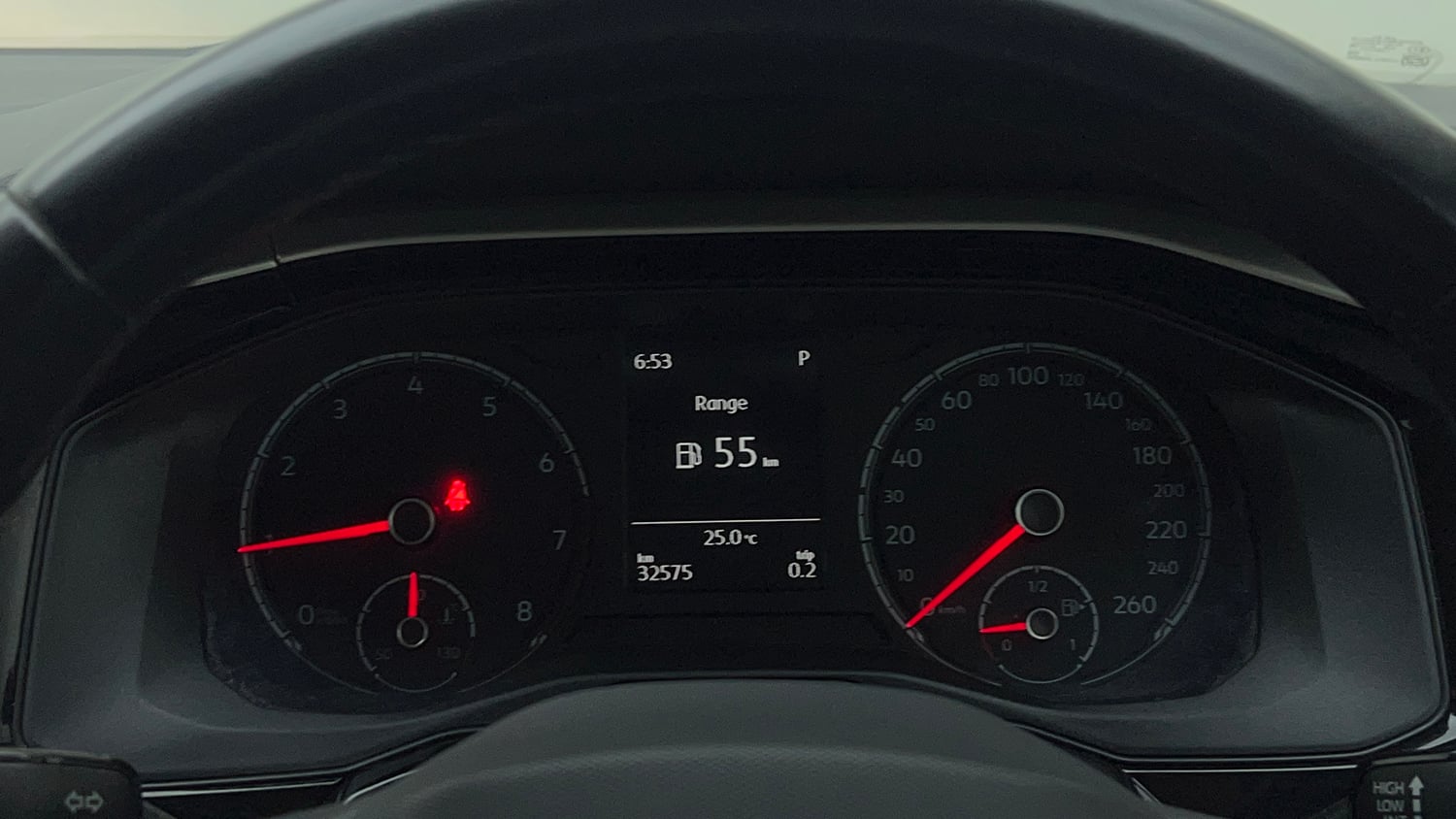 Used 2022 Volkswagen Virtus Highline 1.0 TSI AT Petrol Automatic interior CLUSTERMETER VIEW
