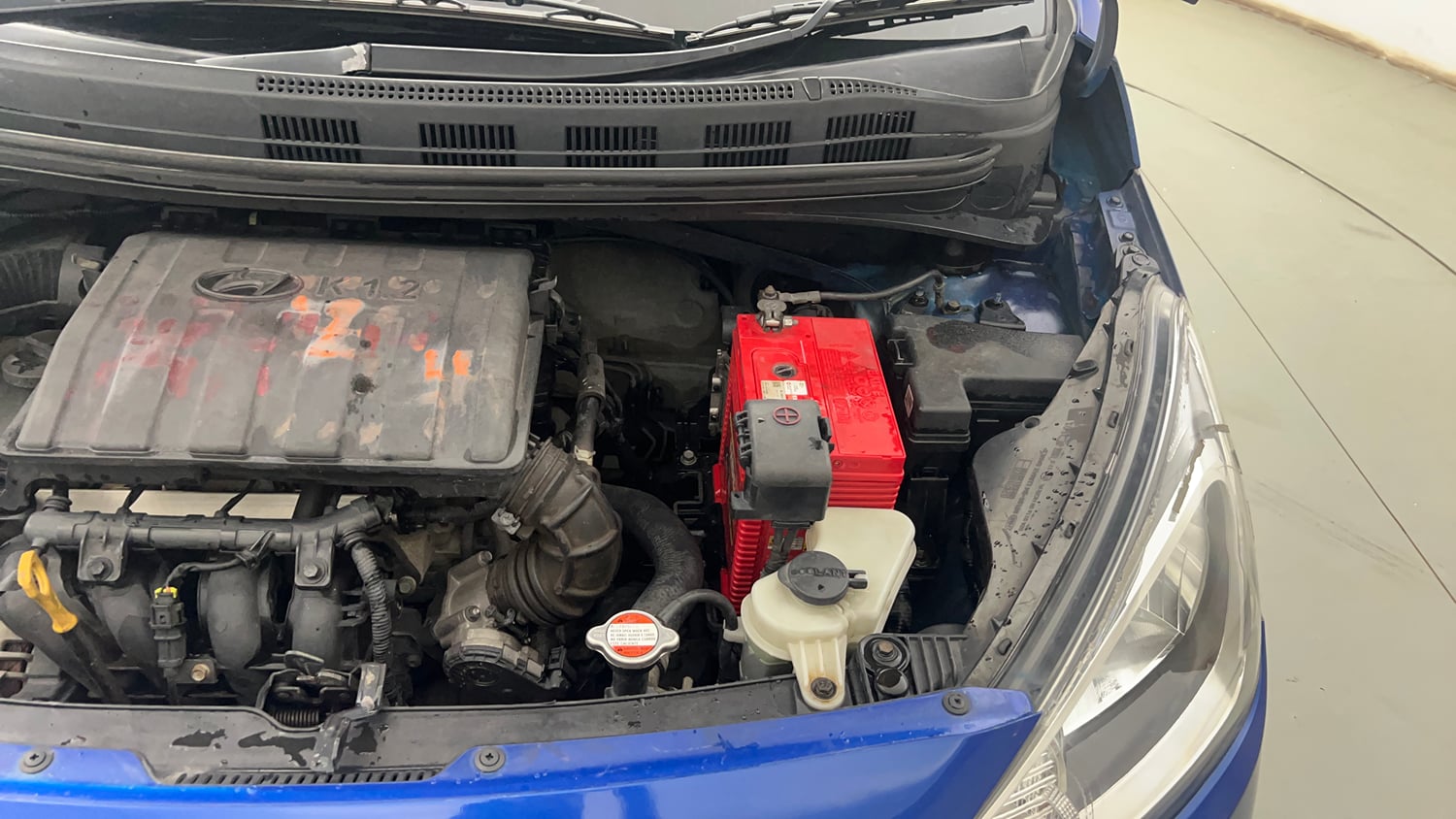 Used 2015 Hyundai Xcent Base 1.2 Petrol Manual engine ENGINE LEFT SIDE VIEW