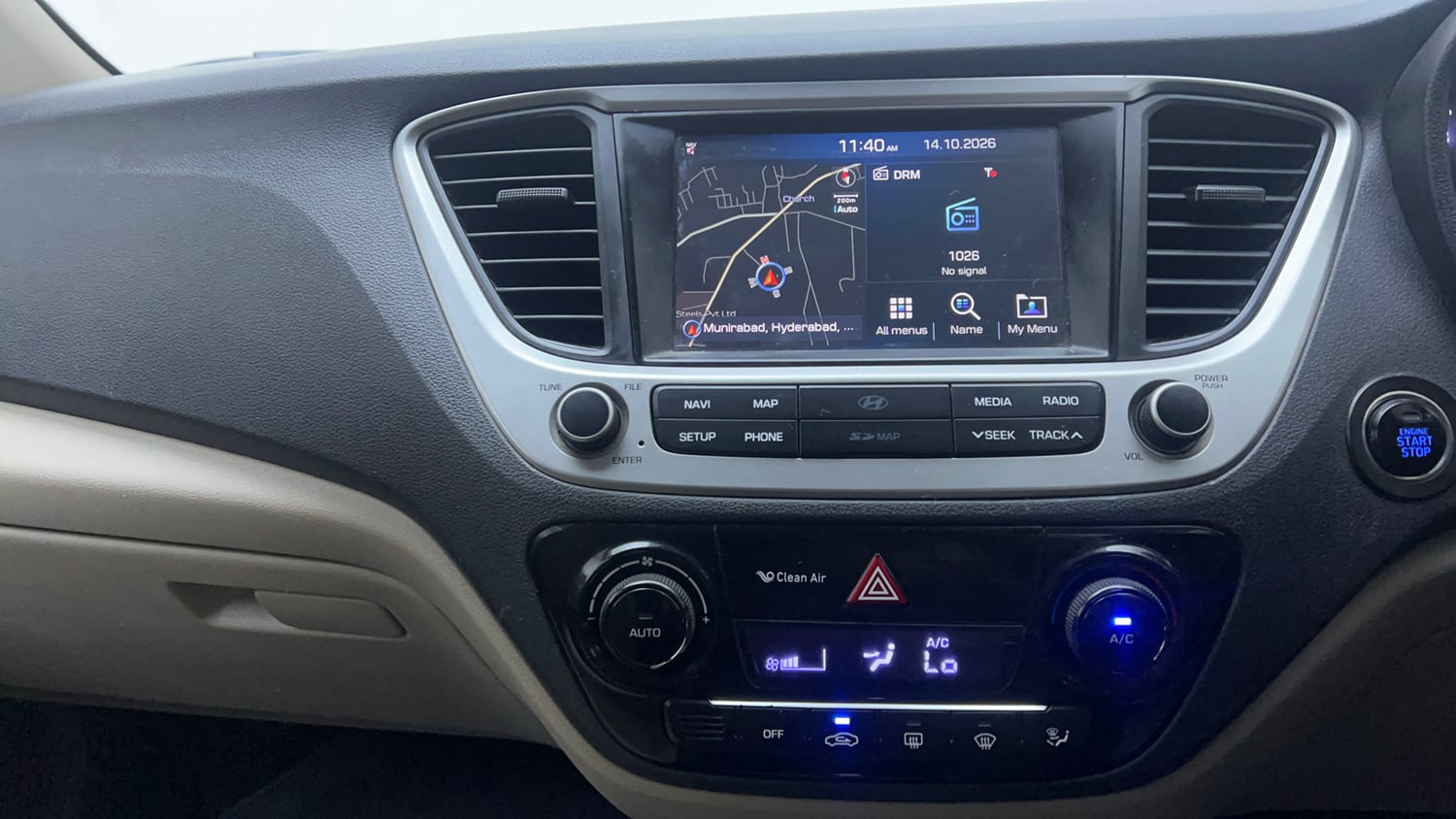 Used 2018 Hyundai Verna SX (O) 1.6 VTVT AT Petrol Automatic interior MUSIC SYSTEM & AC CONTROL VIEW