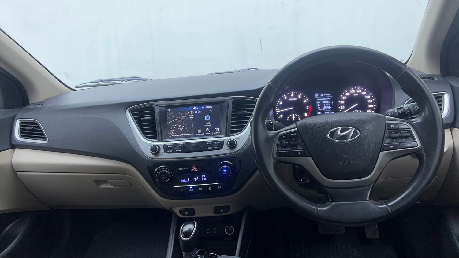 Used 2018 Hyundai Verna SX (O) 1.6 VTVT AT Petrol Automatic interior DASHBOARD VIEW