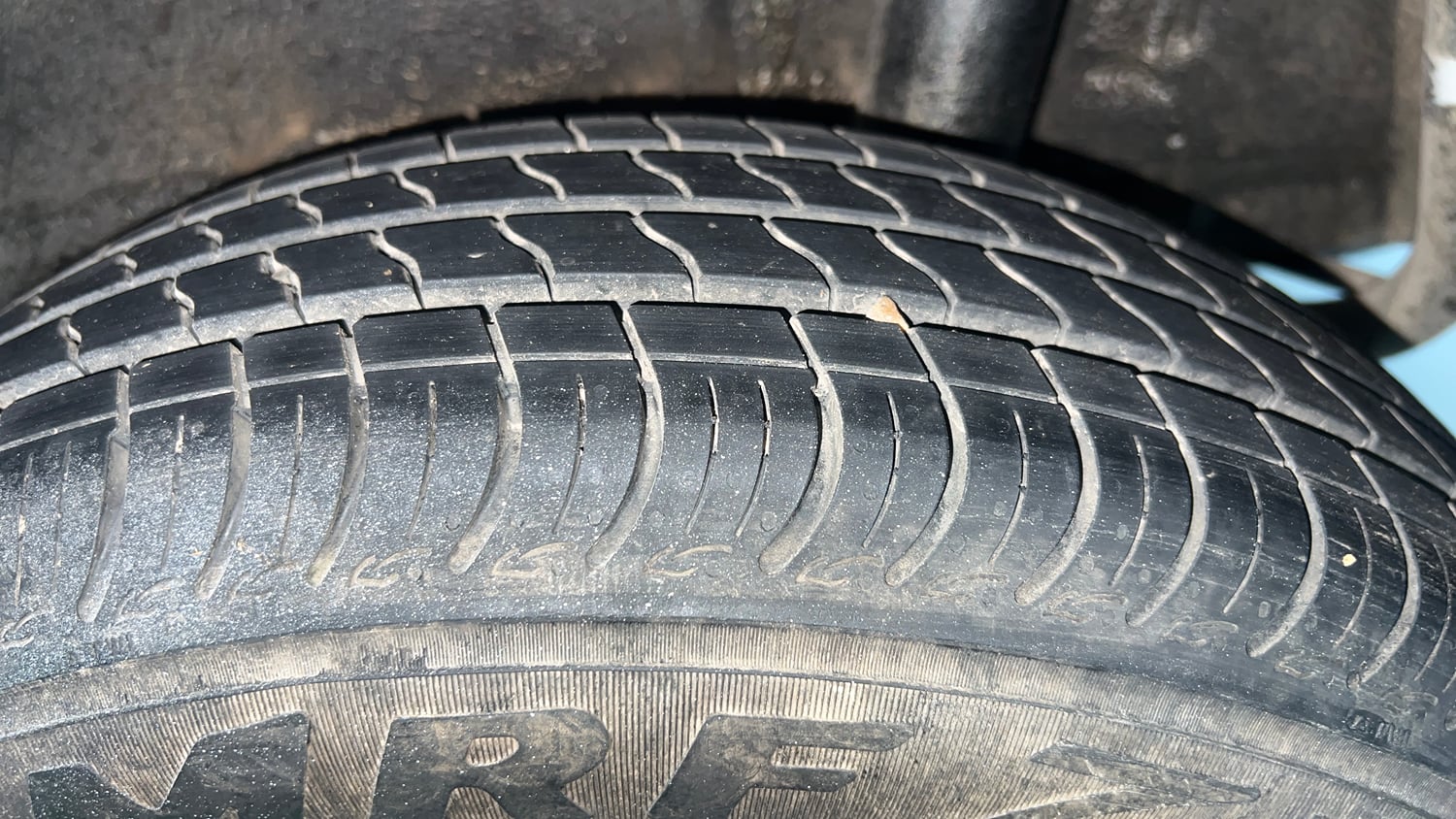 Used 2023 Maruti Suzuki Wagon R VXI 1.0 Petrol Manual tyres LEFT REAR TYRE TREAD VIEW