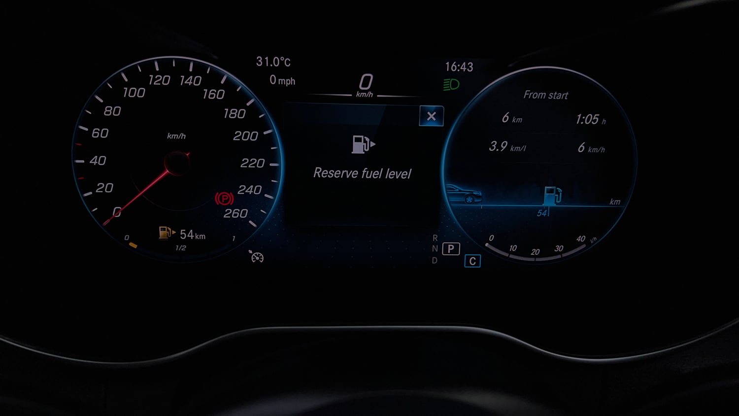 Used 2021 Mercedes-Benz C-Class C 300d AMG line Diesel Automatic interior CLUSTERMETER VIEW
