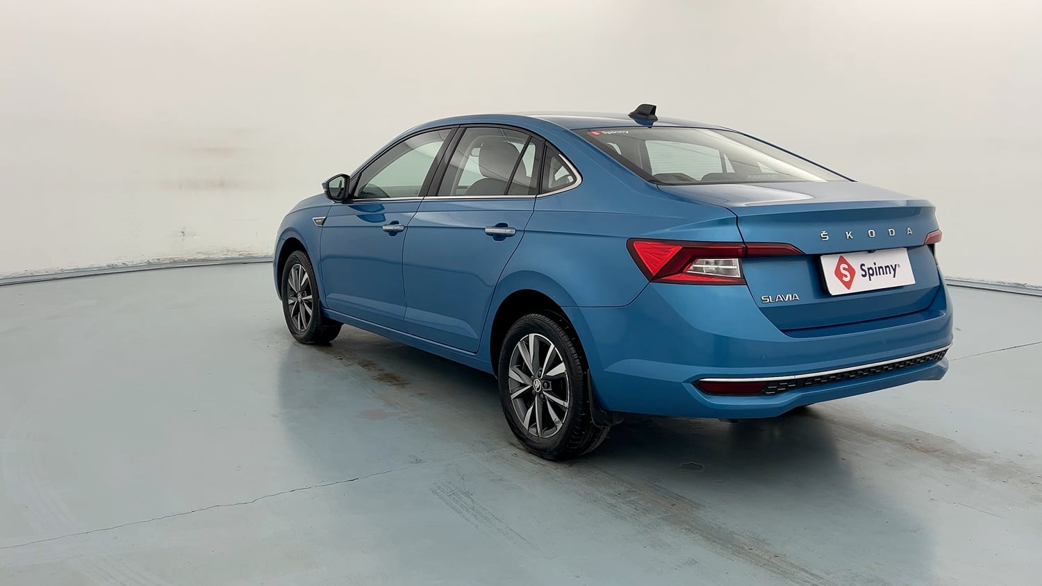 Used 2023 Skoda Slavia Style 1.0L TSI MT Petrol Manual exterior LEFT REAR CORNER VIEW