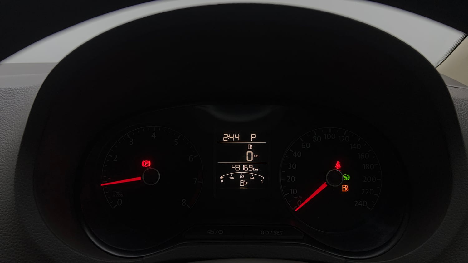 Used 2021 Volkswagen Vento Highline 1.0L TSI Automatic Petrol Automatic interior CLUSTERMETER VIEW