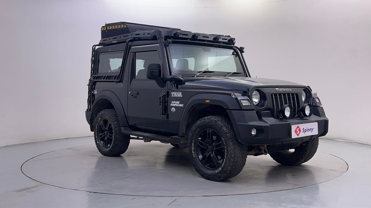 Used 2021 mahindra Thar LX Hard Top Petrol MT 4WD Petrol Manual exterior RIGHT FRONT CORNER VIEW